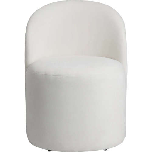 Fairfax Swivel Dining Chairs w/ Castors in White Performance Fabric (Set of 2)