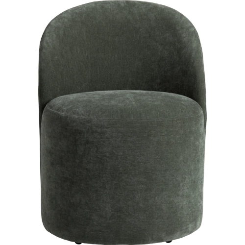 Fairfax Swivel Dining Chairs w/ Castors in Green Boucle Performance Fabric (Set of 2)