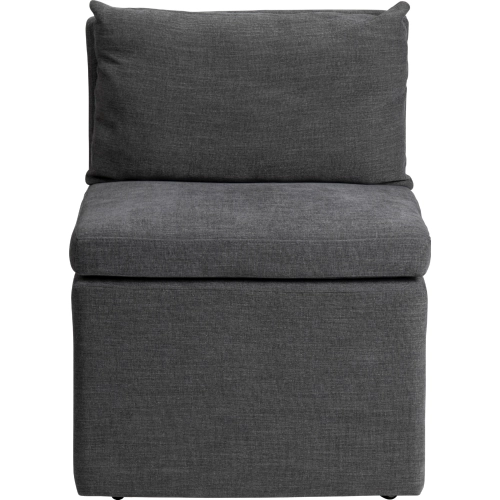 Taylor Dining Chair w/ Castors in Charcoal Gray Performance Fabric (Set of 2)