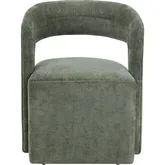 Napa Dining Chair in Warm Pine Green Fabric (Set of 2)