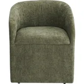 Athens Dining Chair in Pine Green Fabric (Set of 2)