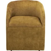 Athens Dining Chair Mustard in Yellow Fabric (Set of 2)