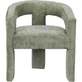 Florence Dining Arm Chair in Sage Green Fabric (Set of 2)
