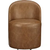 Fairfax Dining Chair in Warm Brown Vegan Leather (Set of 2)