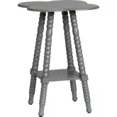 Bar Harbor Clover Shaped End Table in Distressed Gray Wood