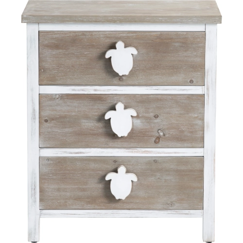 Key West 6 Drawer Chest in Distressed Multicolor Wood