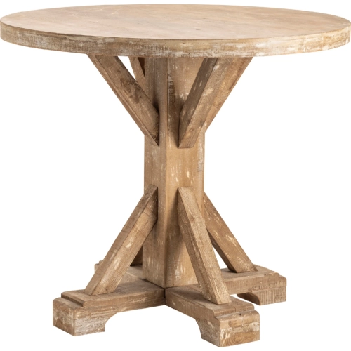 Sonoma 36" Round Accent Table in Distressed Wood