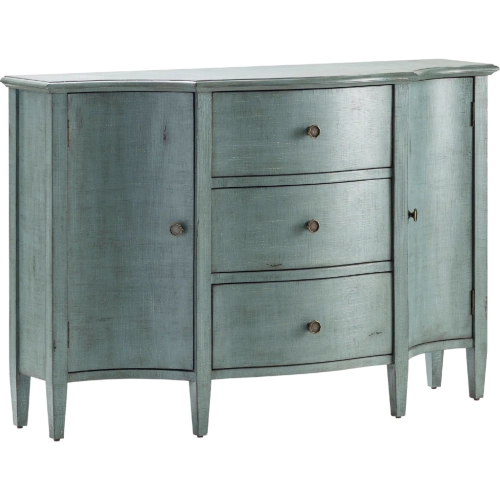 Abigail 54" 3 Drawer 2 Door Credenza Sideboard in Distressed Blue