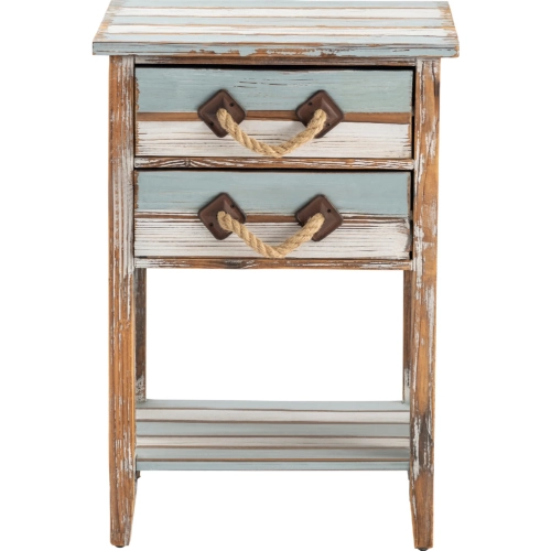 Nantucket Square 2 Drawer End Table