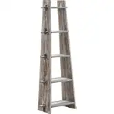 Nantucket Etagere Weathered Multicolor Wood