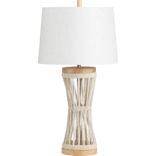 Jackson Table Lamp in Hemp, Wood & Linen