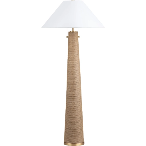 Xander 59"H Floor Lamp in Hemp, Resin & Linen