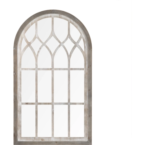 Imitation Rustic Arched Wall Mirror in Wood
