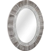 Stafford 1 Wall Mirror in Distressed Washed Brown & Grey Wood