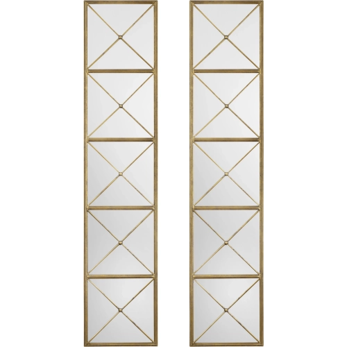 Macon Wall Mirror in Antique Gold (Set of 2)