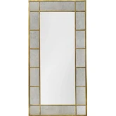 Margo Wall Mirror in Gold Metal, Antique Glass & Clear Glass
