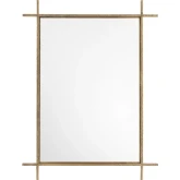 Pierce Wall Mirror in Gold Hand Finished Aged Iron Metal