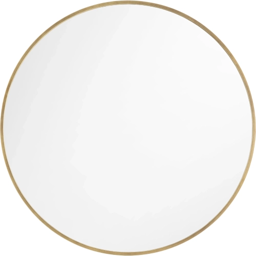 Napa Round Wall Mirror in Gold Metal