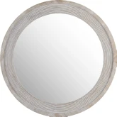 Johnson Round Wall Mirror in Wood