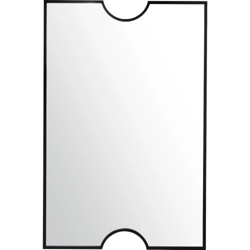 Albany 2 Wall Mirror In Matte Black Metal