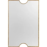 Albany 1 Wall Mirror in Aged Gold Metal