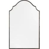 Waverly 1 Wall Mirror in Black Hammered Metal