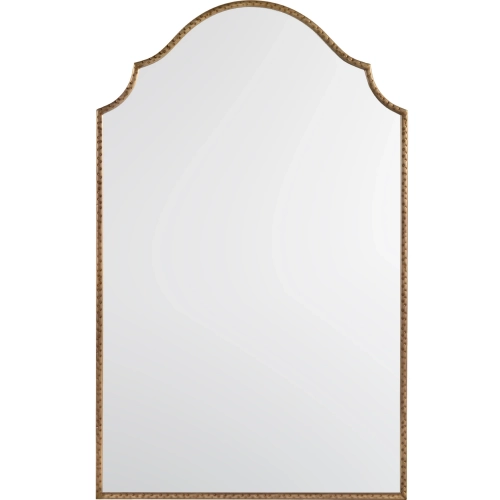 Waverly 2 Wall Mirror in Gold Hammered Metal