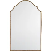 Waverly 2 Wall Mirror in Gold Hammered Metal
