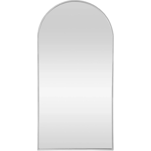 Pierson Arched Wall or Floor Mirror in Silver Metal