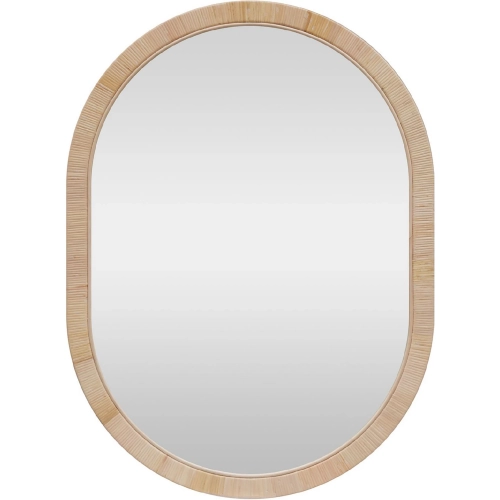 Ames Oval Wall Mirror in Tan