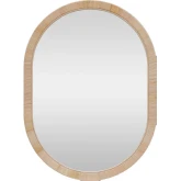 Ames Oval Wall Mirror in Tan