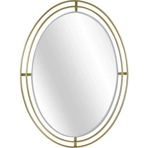 Celine Oval Wall Mirror in Brushed Gold
