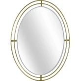 Celine Oval Wall Mirror in Brushed Gold