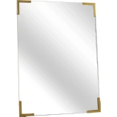 Celeste Exposed Wall Mirror in Brushed Gold