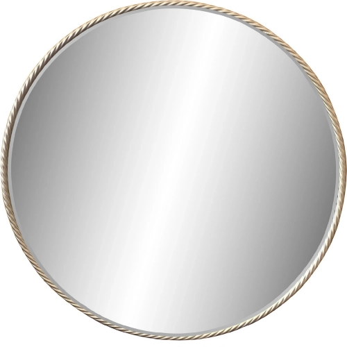 Hughes 2 40" Round Wall Mirror in Gold Metal
