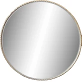 Hughes 2 40" Round Wall Mirror in Gold Metal