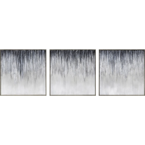 Triple Threat Abstract Canvas Painting in Multicolor (Set of 3)