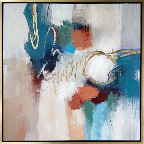 Vivid 1 Abstract Canvas Painting in Multicolor