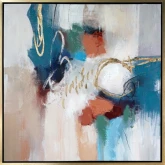 Vivid 1 Abstract Canvas Painting in Multicolor