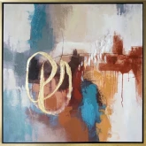 Vivid 2 Abstract Canvas Painting in Multicolor