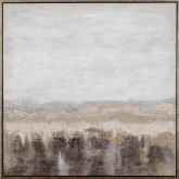 Take It Easy Abstract Canvas Painting in blue, tan, and brown