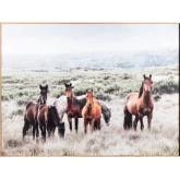 Wyatt Horse Canvas Painting in Brown & Green