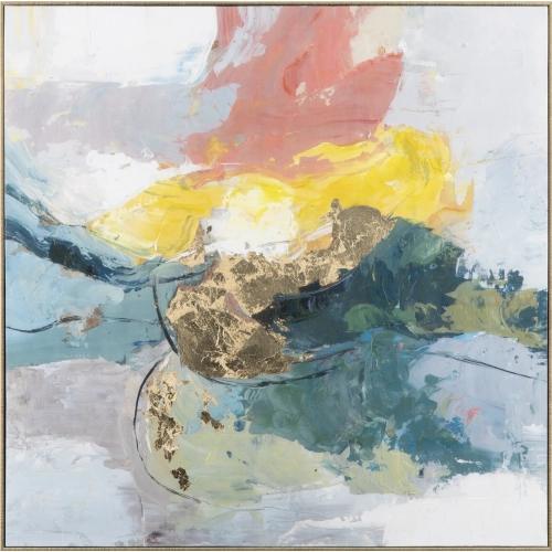 Siena Abstract Canvas Painting in Multicolor