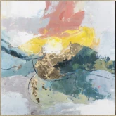 Siena Abstract Canvas Painting in Multicolor