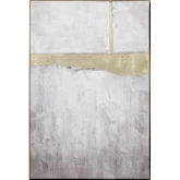 Blair Canvas Painting Wall Art in Grey, White & Gold Foil