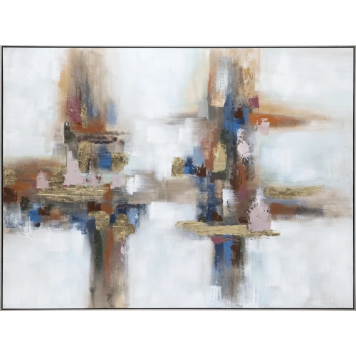 Frisco Abstract Canvas Painting in Multicolor