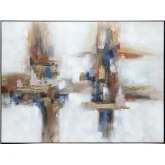 Frisco Abstract Canvas Painting in Multicolor