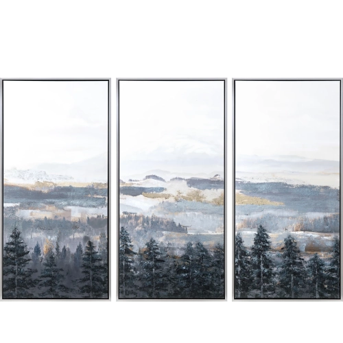 Land For Days Landscape Canvas Painting in Multicolor (Set of 3)