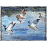Up and Away Ducks Wall Art in Multicolor