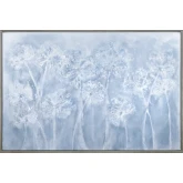 Just Dandy Floral Canvas Painting in Blue & White